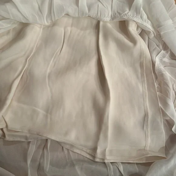 NWT Reformation Nikita Midi Dress in White Ivory Tie Straps Bridal | size 6 - Picture 11 of 12